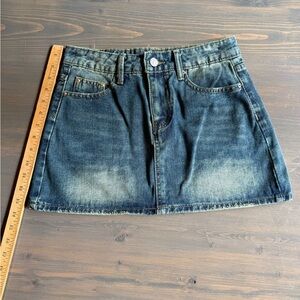 Stylish Indigo Denim Mini Skirt.